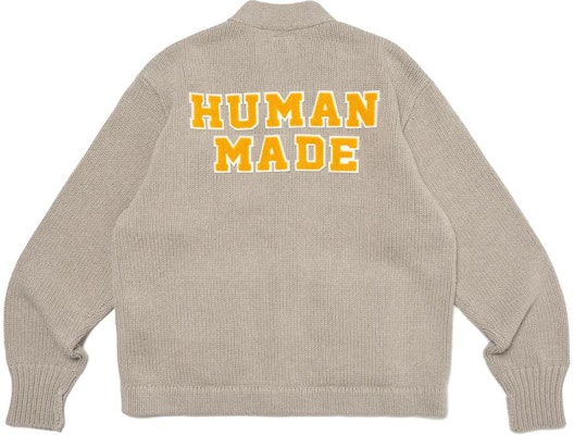 HUMAN MADE SS24 Cardigan Rajutan Unisex dengan Patch Huruf dan Tombol Heart. HM27CS036 Sizing HUMAN MADE SS24 Cardigan Rajutan Unisex dengan Patch Huruf dan Tombol Heart. HM27CS036
