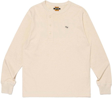 HUMAN MADE SS24 Kaos Lengan Panjang Henley Unisex dengan Tombol Hati. XX27CS003 Order HUMAN MADE SS24 Kaos Lengan Panjang Henley Unisex dengan Tombol Hati. XX27CS003