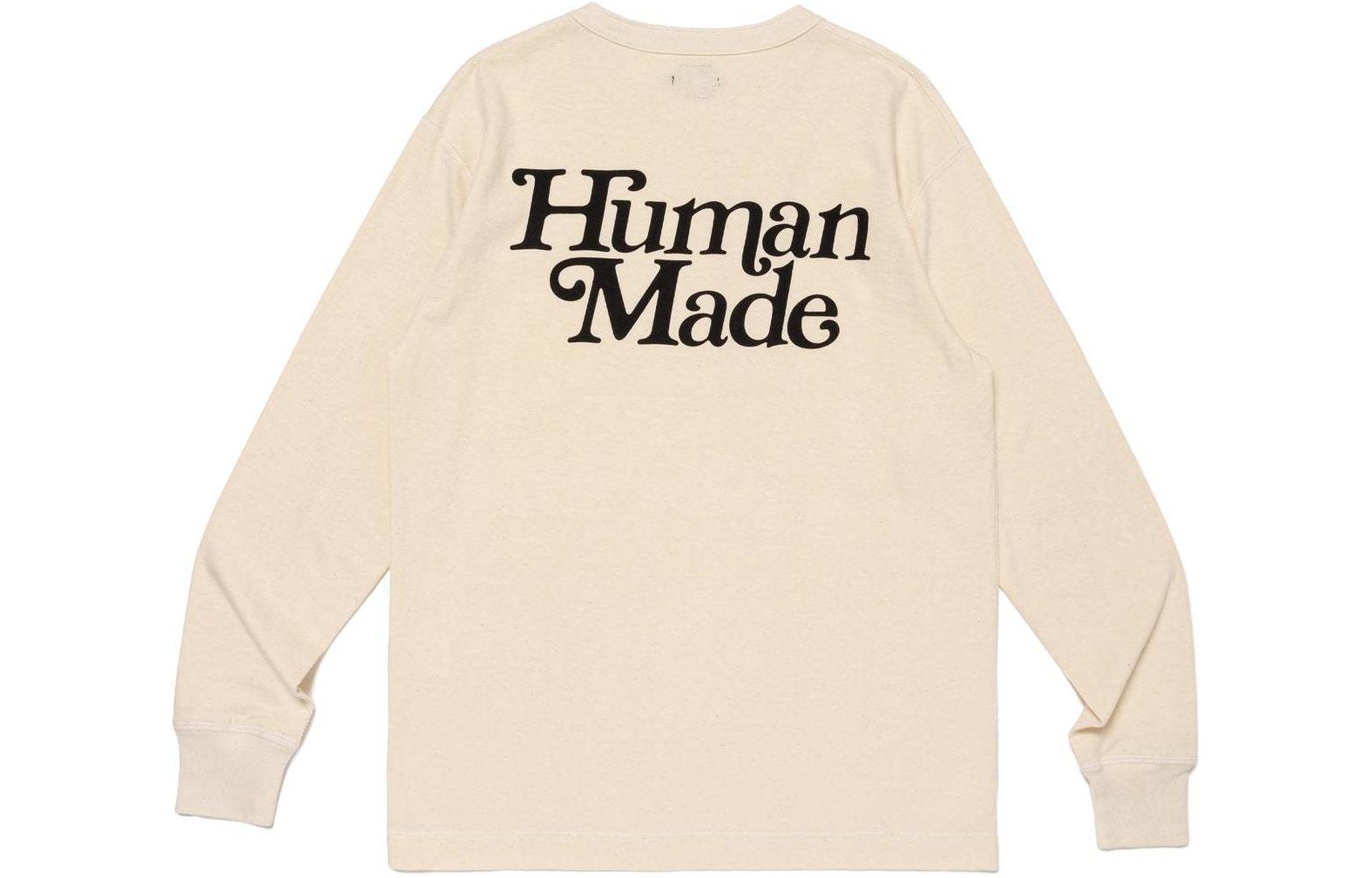 Lookbook HUMAN MADE SS24 Kaos Lengan Panjang Henley Unisex dengan Tombol Hati. XX27CS003