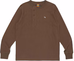 Details for HUMAN MADE SS24 Heart Button Henley Long Sleeve Unisex Tee. XX27CS003