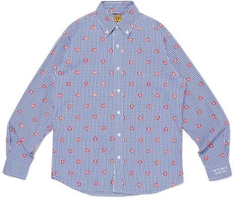 휴먼메이드 SS24 하트 자수 오버사이즈 긴팔 셔츠 유니섹스 HM27SH008 Shop 휴먼메이드 SS24 하트 자수 오버사이즈 긴팔 셔츠 유니섹스 HM27SH008