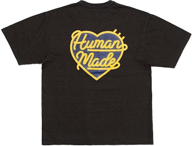 휴먼메이드 SS24 하트 자수 백 프린트 유니섹스 크루넥 티셔츠. HM27CS002 Shop 휴먼메이드 SS24 하트 자수 백 프린트 유니섹스 크루넥 티셔츠. HM27CS002