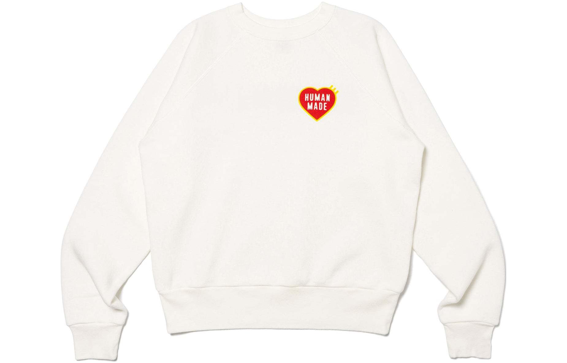 HUMAN MADE SS24 Heart Graphic Crewneck Sweatshirt Unisex. HM27CS032