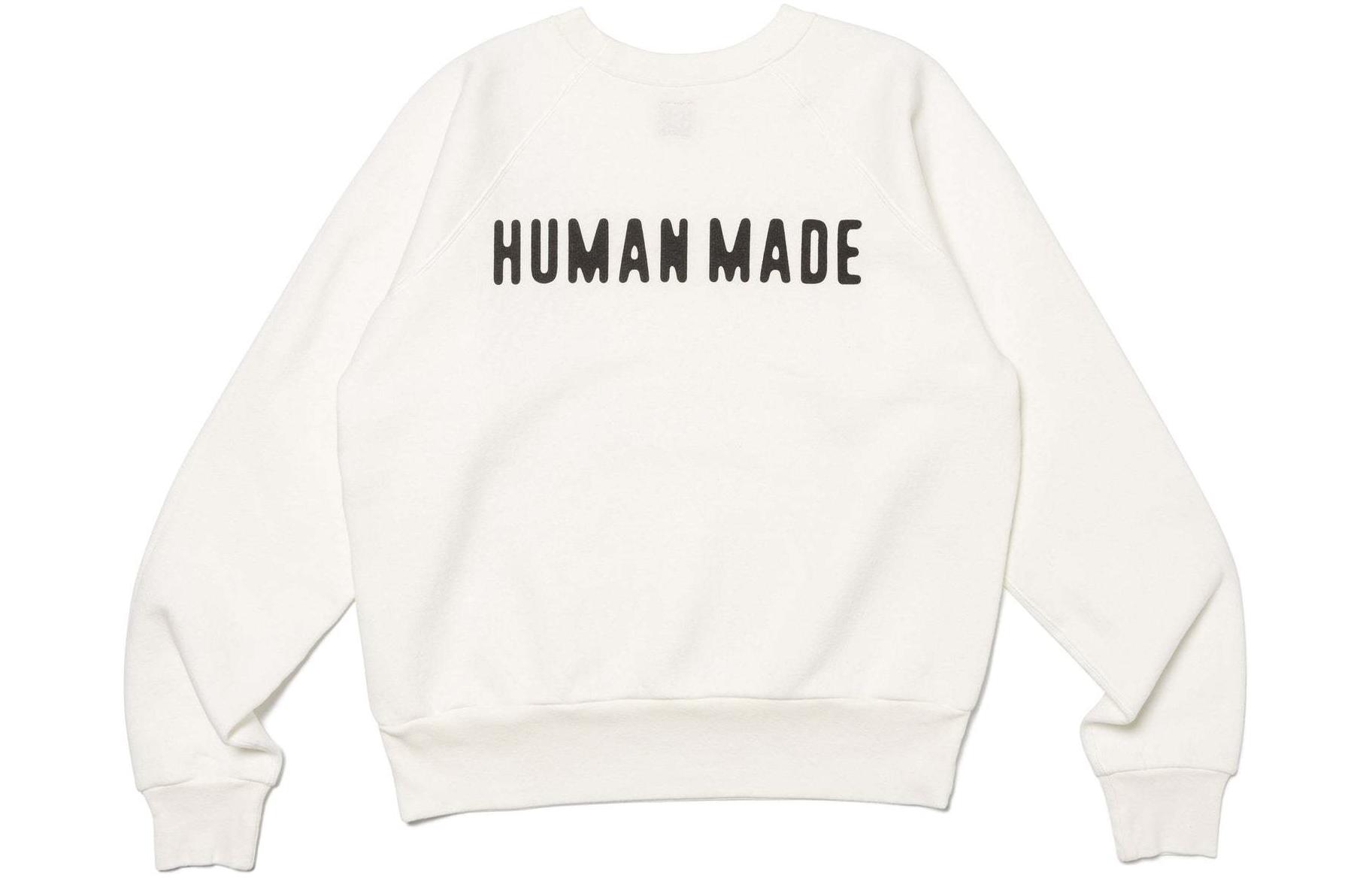 Lookbook HUMAN MADE SS24 Sweater Crewneck Unisex Grafis Hati. HM27CS032