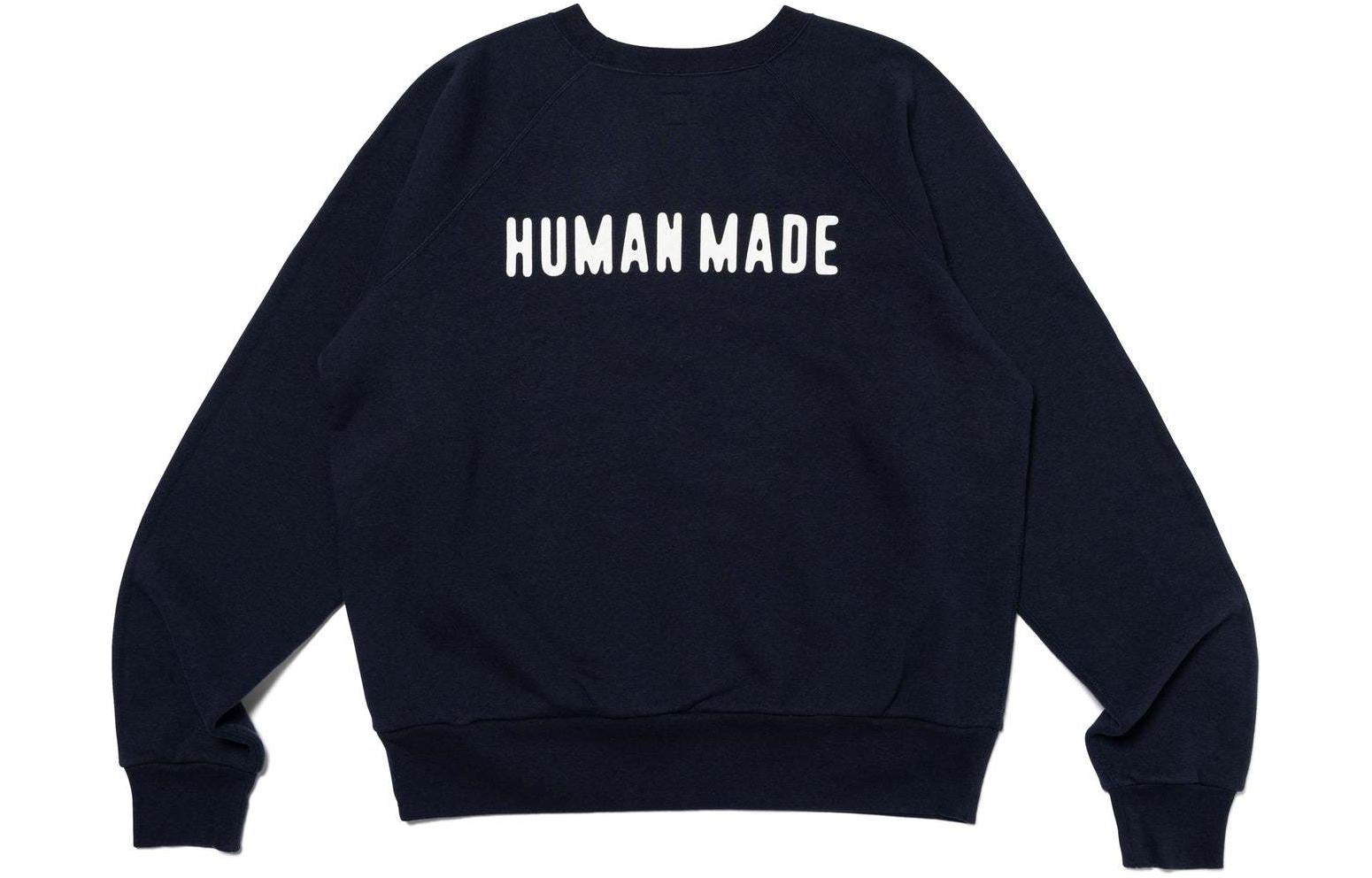 Sizing HUMAN MADE SS24 Sweater Crewneck Unisex Grafis Hati. HM27CS032