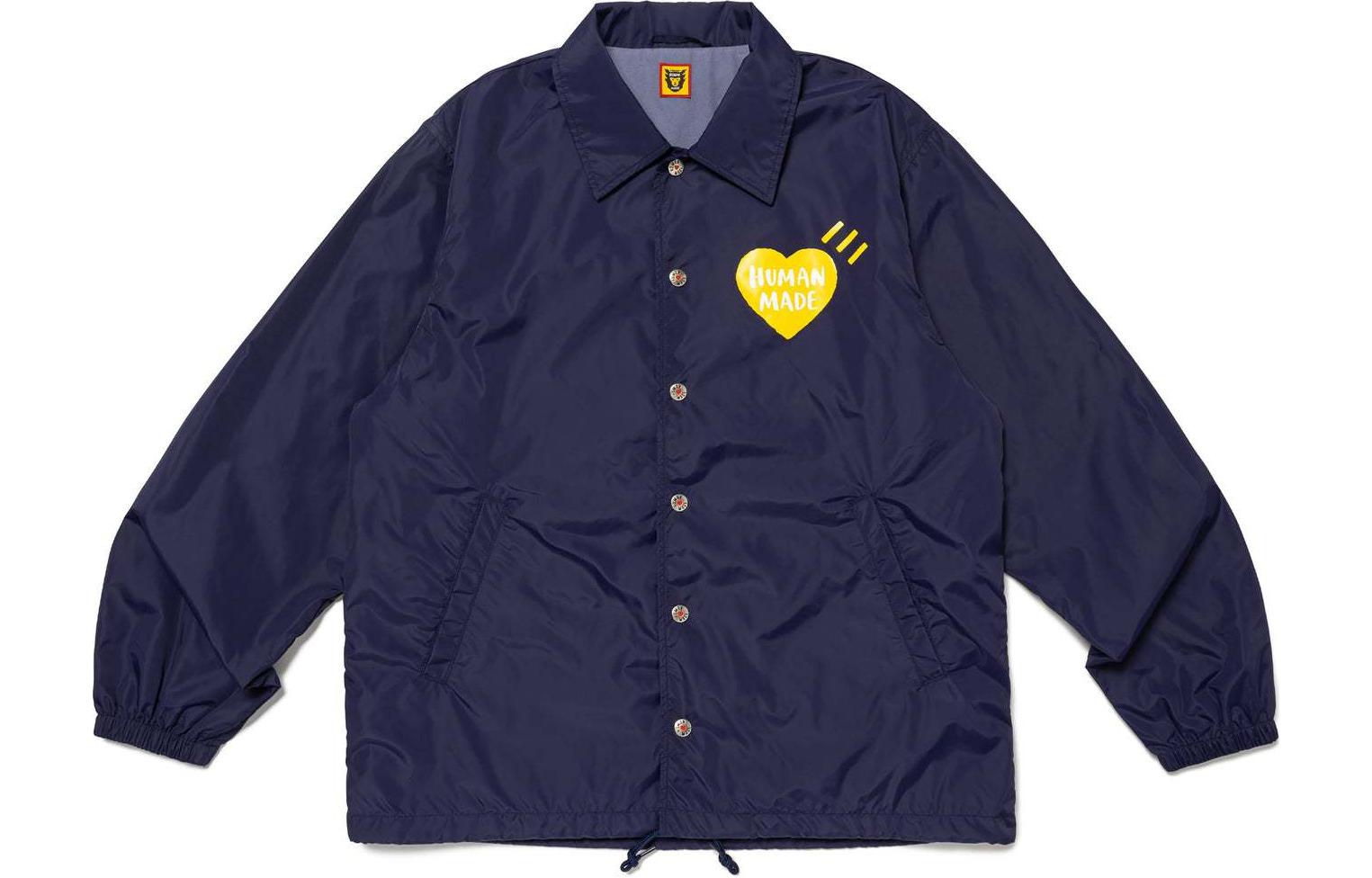 Lookbook HUMAN MADE SS24 Jaket Coach Unisex Logo Hati. HM27JK018