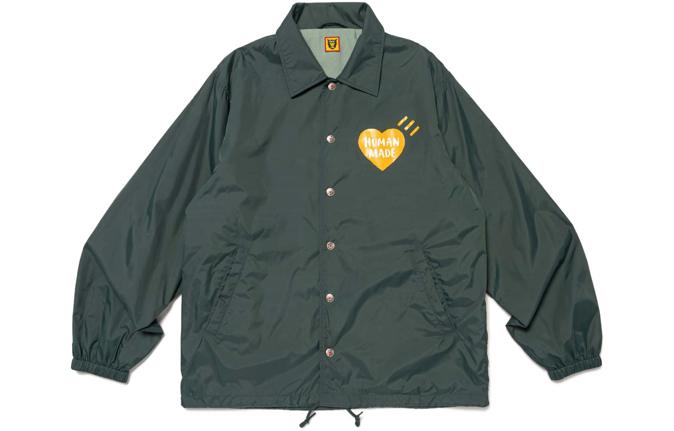 Purchase HUMAN MADE SS24 Jaket Coach Unisex Logo Hati. HM27JK018