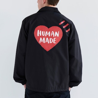 HUMAN MADE SS24 Jaket Coach Unisex Logo Hati. HM27JK018 1