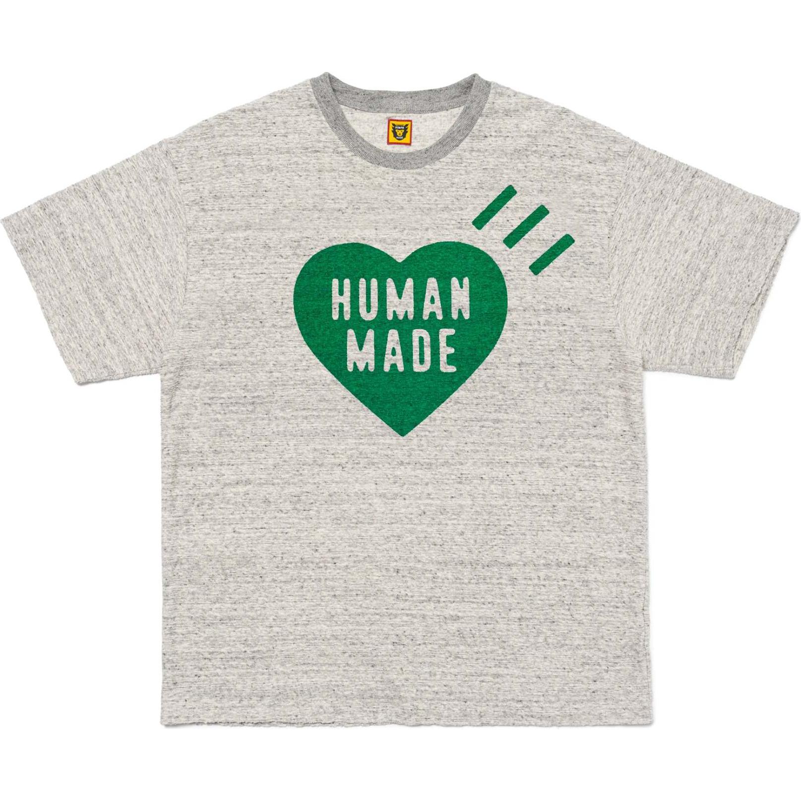 Order HUMAN MADE SS24 愛心標誌圖案棉質短袖T恤男女款式。 HM27CS008