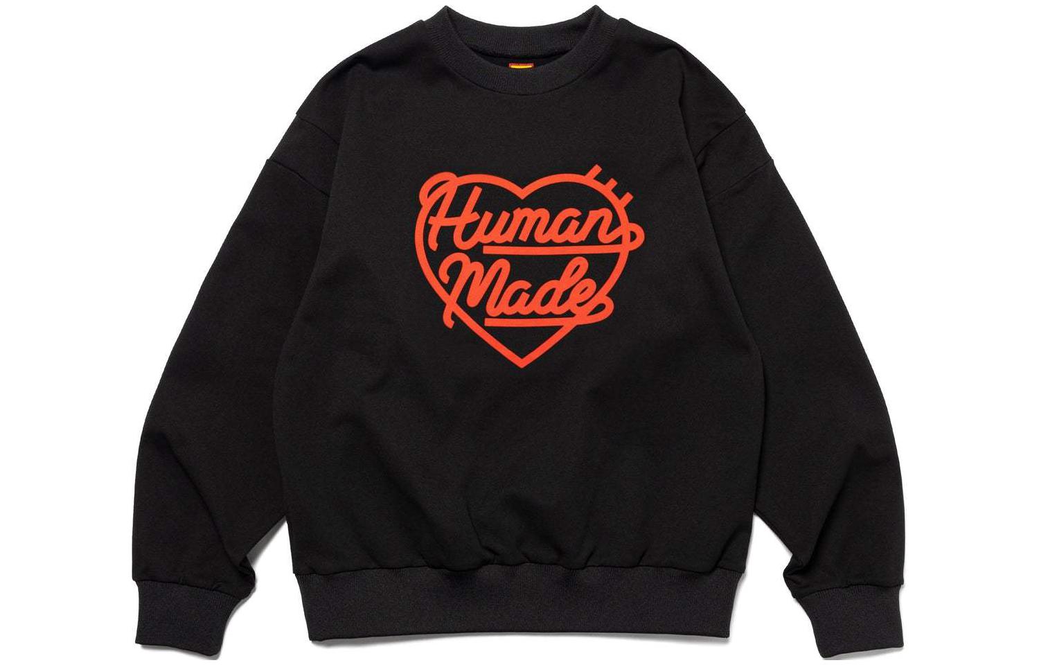 HUMAN MADE SS24 Heart Logo Crewneck Sweatshirt Unisex. HM27CS030