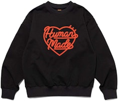 HUMAN MADE SS24 Heart Logo Crewneck Sweatshirt Unisex. HM27CS030 HUMAN MADE SS24 Heart Logo Crewneck Sweatshirt Unisex. HM27CS030