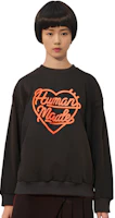 Shop HUMAN MADE SS24 愛心標誌圓領衛衣 男女適用款式. HM27CS030