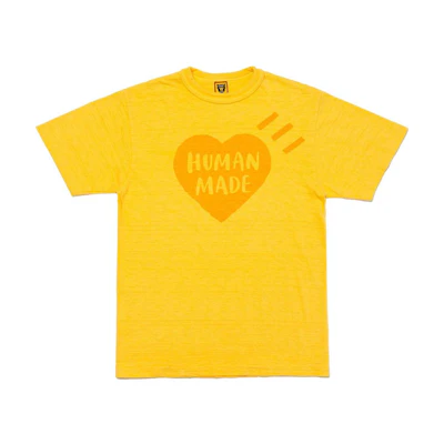 HUMAN MADE SS24 Heart Logo Graphic Unisex Crewneck T-Shirt. HM27CS006