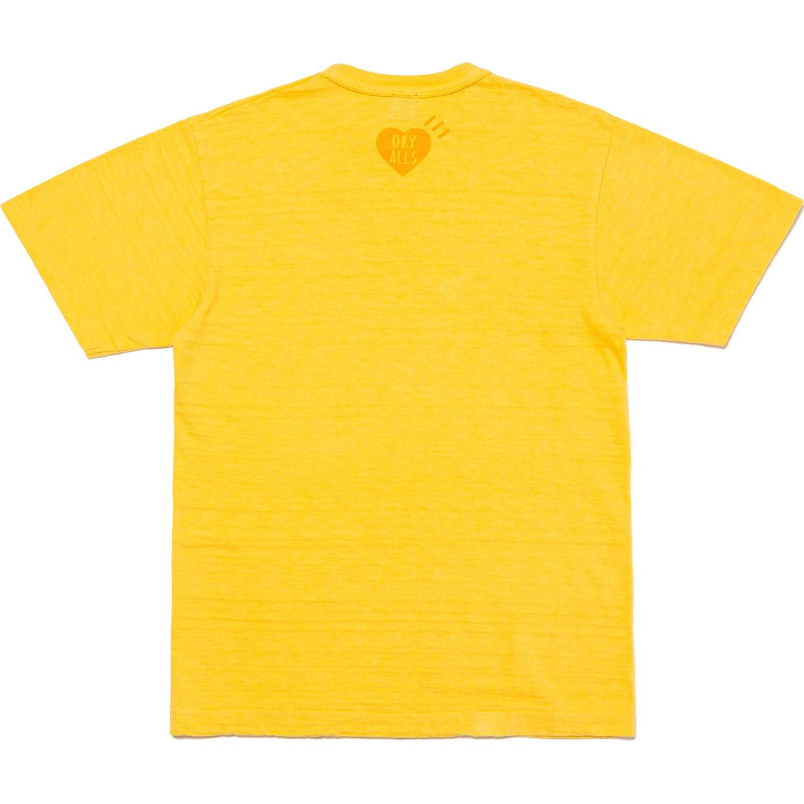 Sizing 휴먼메이드 SS24 하트 로고 그래픽 유니섹스 크루넥 티셔츠. HM27CS006