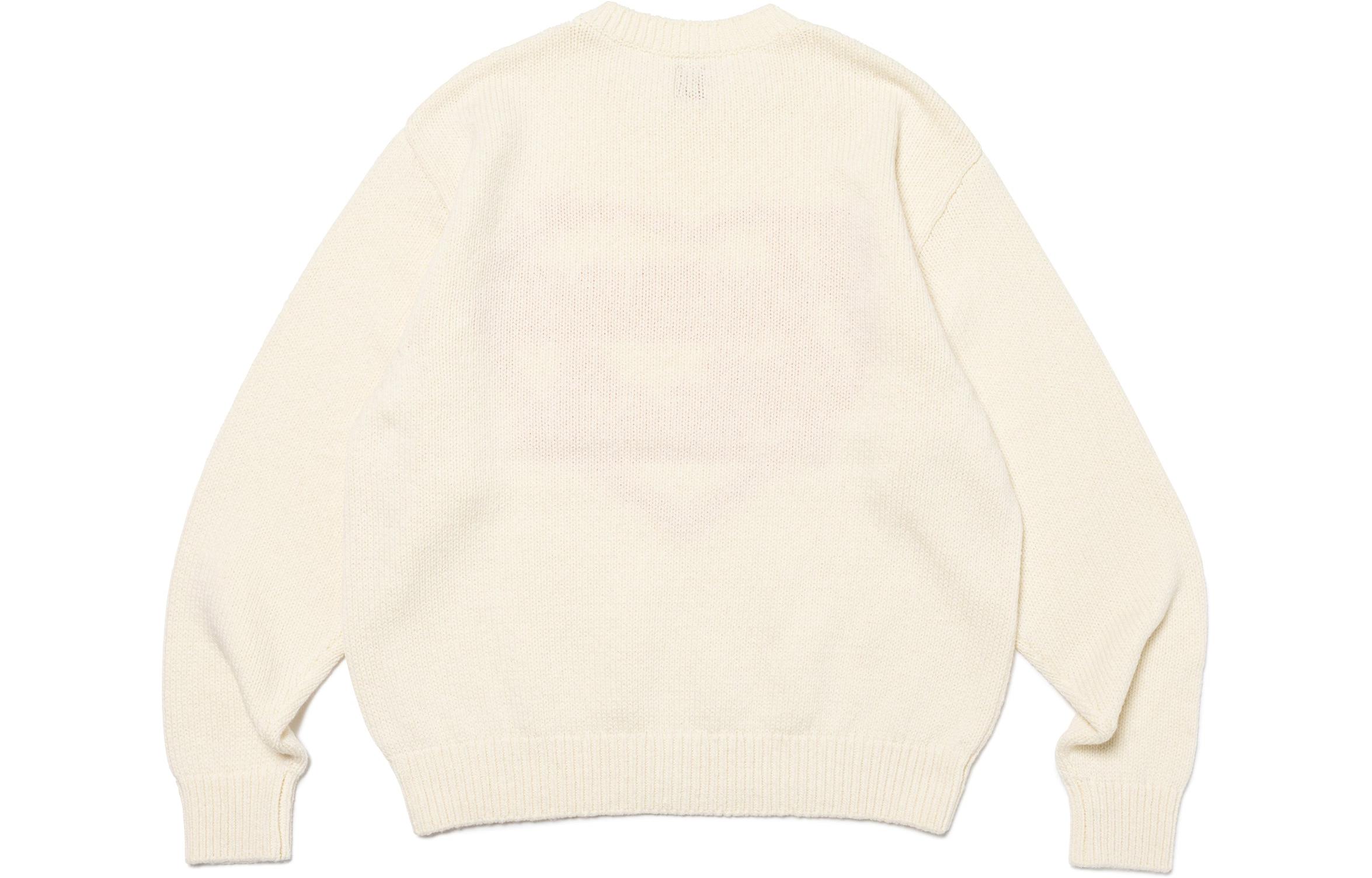 Lookbook 휴먼메이드 SS24 하트로고 자카드 니트 스웨터 유니섹스 HM27CS038