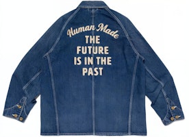 HUMAN MADE SS24 Indigo Denim Jacket Multi-Pocket Embroidery Unisex HM27JK017 HUMAN MADE SS24 Indigo Denim Jacket Multi-Pocket Embroidery Unisex HM27JK017