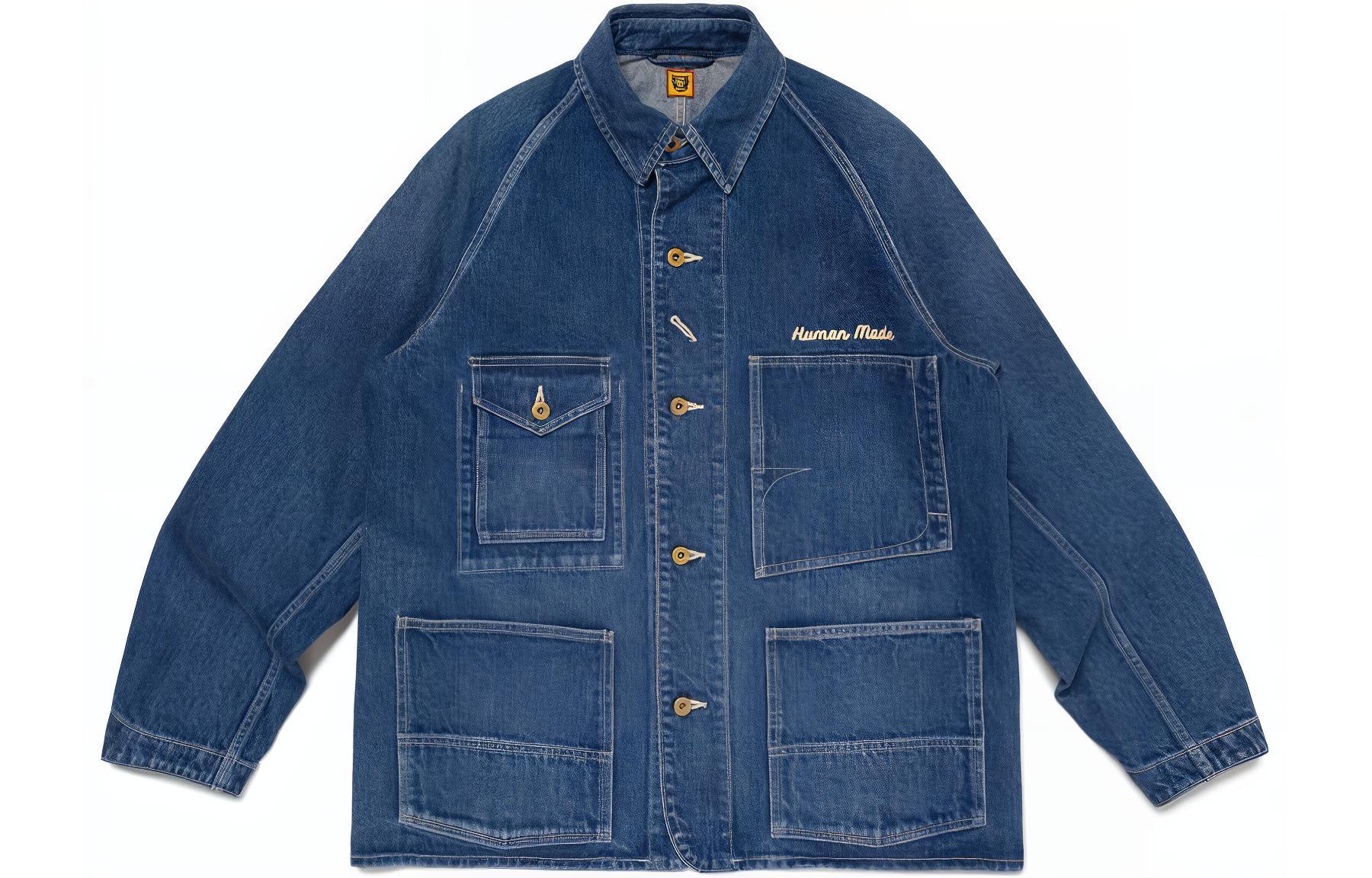 Lookbook HUMAN MADE SS24 靛藍牛仔外套 多口袋刺繡 男女皆宜 HM27JK017