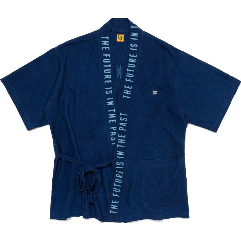 Human Made SS24 Indigo Dyed Logo Yukata Jacket Unisex Capsule Collection HM27SH029