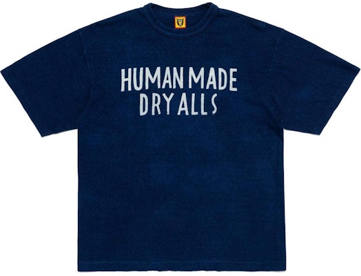 HUMAN MADE SS24 Kaos Unisex Indigo Motif Harimau Gaya Kaligrafi. HM27CS050 Order HUMAN MADE SS24 Kaos Unisex Indigo Motif Harimau Gaya Kaligrafi. HM27CS050