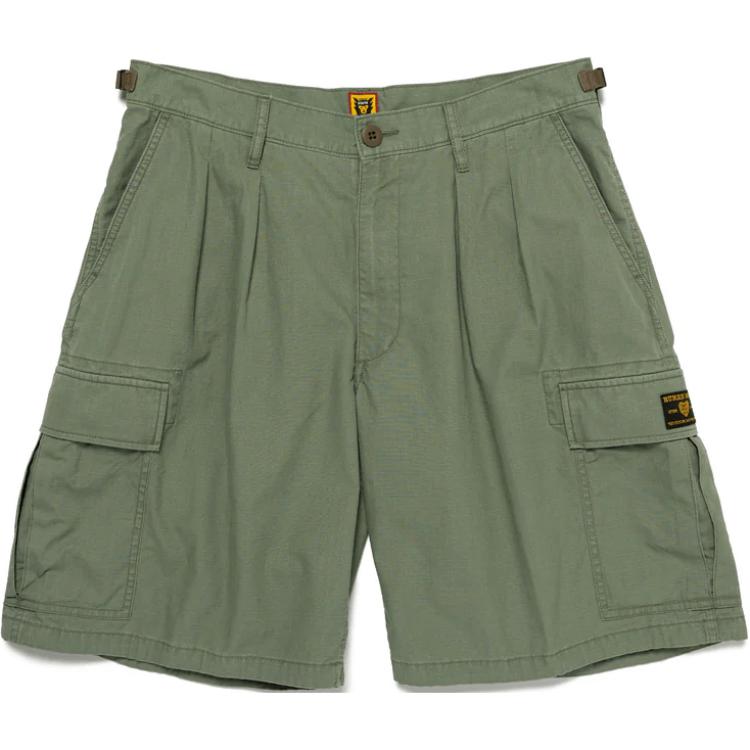 Shop Pantalones Cargo Unisex HUMAN MADE SS24 con Bolsillo Lateral y Logo Bordado. HM27PT030