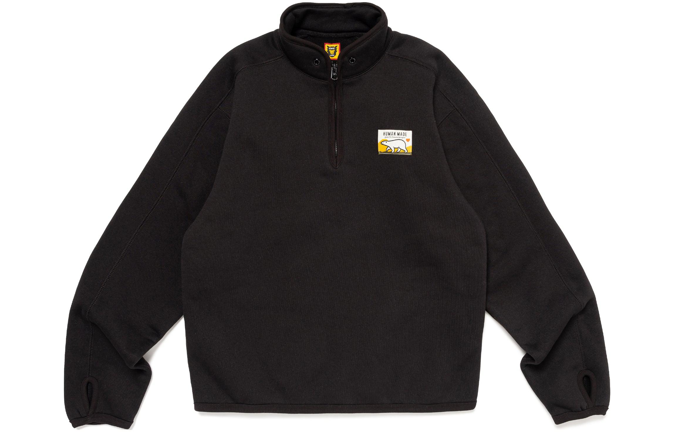 Purchase HUMAN MADE SS24 Logo Half-Zip Pullover Sweatshirt Unisex HM26CS045