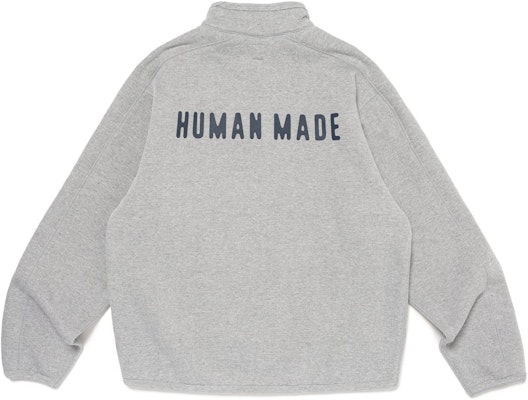 HUMAN MADE SS24 Logo Half-Zip Pullover Sweatshirt Unisex HM26CS045 Details for HUMAN MADE SS24 Logo Half-Zip Pullover Sweatshirt Unisex HM26CS045