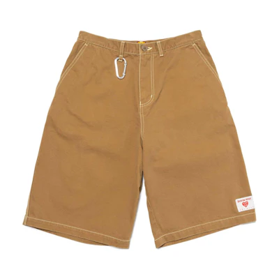 HUMAN MADE SS24 Logo Heart Patch Loose Fit Zip Shorts Unisex HM27PT020