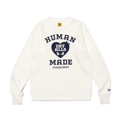 HUMAN MADE SS24 Military Dry All Heart Logo Crewneck Sweatshirt Unisex. HM27CS020