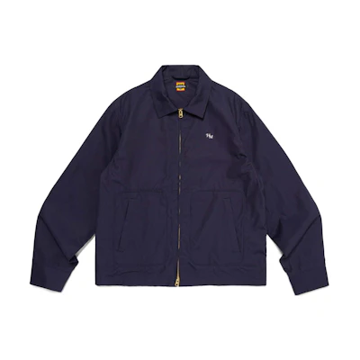 Human Made SS24 Navy Blue Zip-Up Logo Jacket - Unisex Long-Sleeve Outerwear XX27JK010