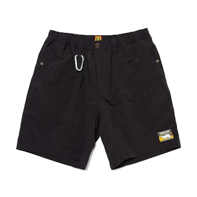 HUMAN MADE SS24 Nylon Logo Stamp Zipper Casual Shorts Unisex. HM27PT019