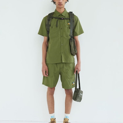 HUMAN MADE SS24 Nylon Logo Stamp Zipper Casual Shorts Unisex. HM27PT019 Shop HUMAN MADE SS24 Nylon Logo Stamp Zipper Casual Shorts Unisex. HM27PT019