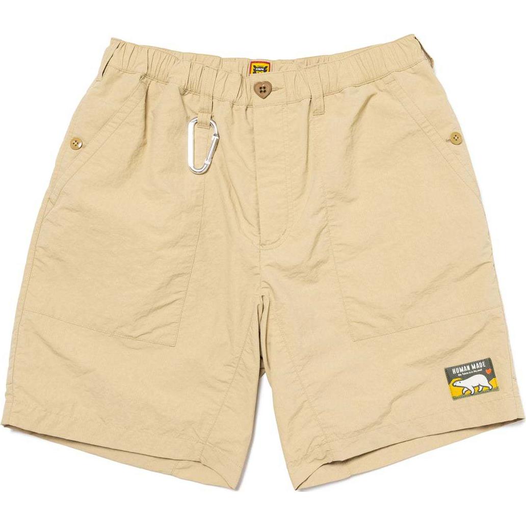 Purchase HUMAN MADE SS24 Nylon Logo Stamp Zipper Casual Shorts Unisex. HM27PT019