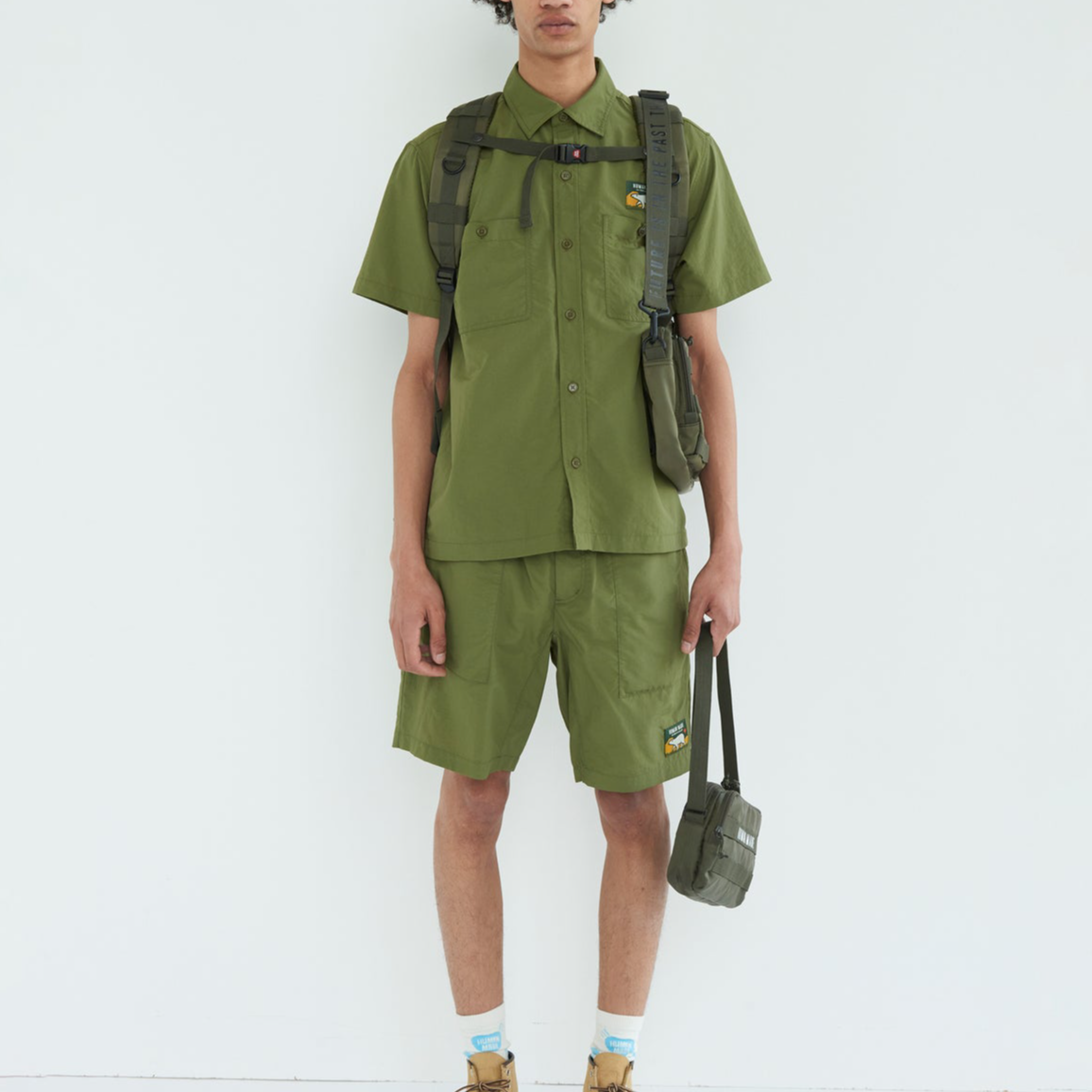 Shop HUMAN MADE SS24 ナイロンシリーズ 3Dロゴスタンプ 半袖シャツ ユニセックス. HM27SH020