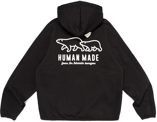 HUMAN MADE SS24 Hoodie Logo Polar Bear Print Zip Unisex HM26CS043 Order HUMAN MADE SS24 Hoodie Logo Polar Bear Print Zip Unisex HM26CS043