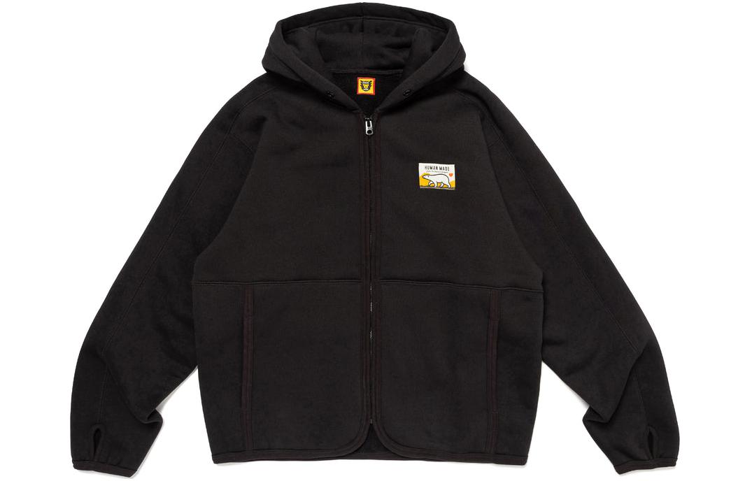 Lookbook HUMAN MADE SS24 Hoodie Logo Polar Bear Print Zip Unisex HM26CS043