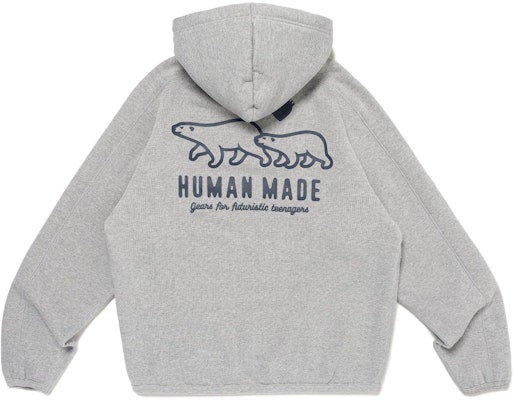 HUMAN MADE SS24 Hoodie Logo Polar Bear Print Zip Unisex HM26CS043 Purchase HUMAN MADE SS24 Hoodie Logo Polar Bear Print Zip Unisex HM26CS043