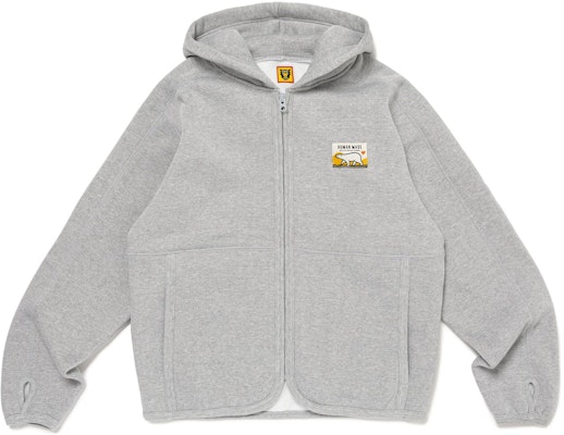 HUMAN MADE SS24 Hoodie Logo Polar Bear Print Zip Unisex HM26CS043 Details for HUMAN MADE SS24 Hoodie Logo Polar Bear Print Zip Unisex HM26CS043