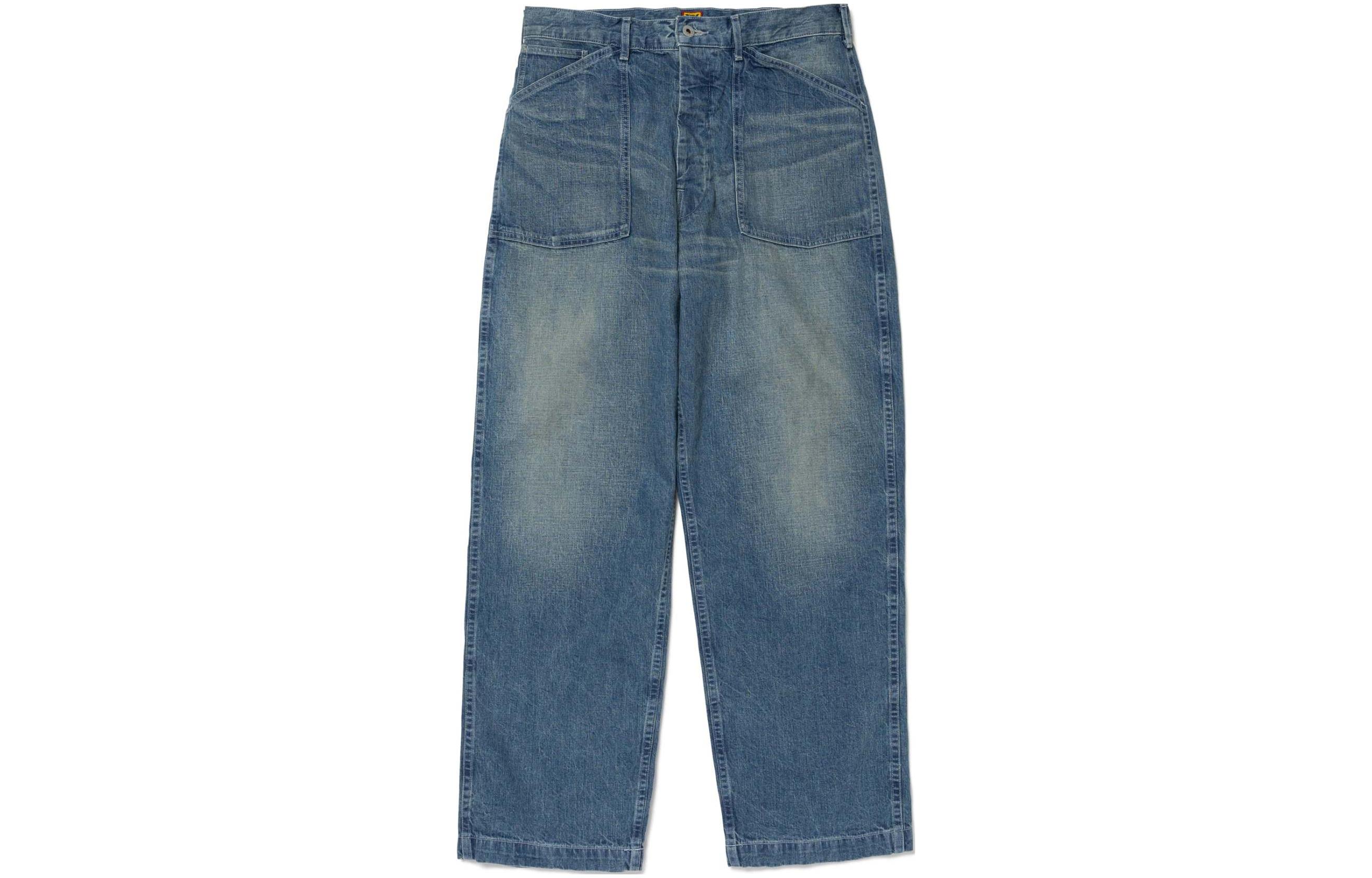 HUMAN MADE SS24 Relaxed Straight Fit Multipocket Denim Pants Unisex Blue HM27PT011