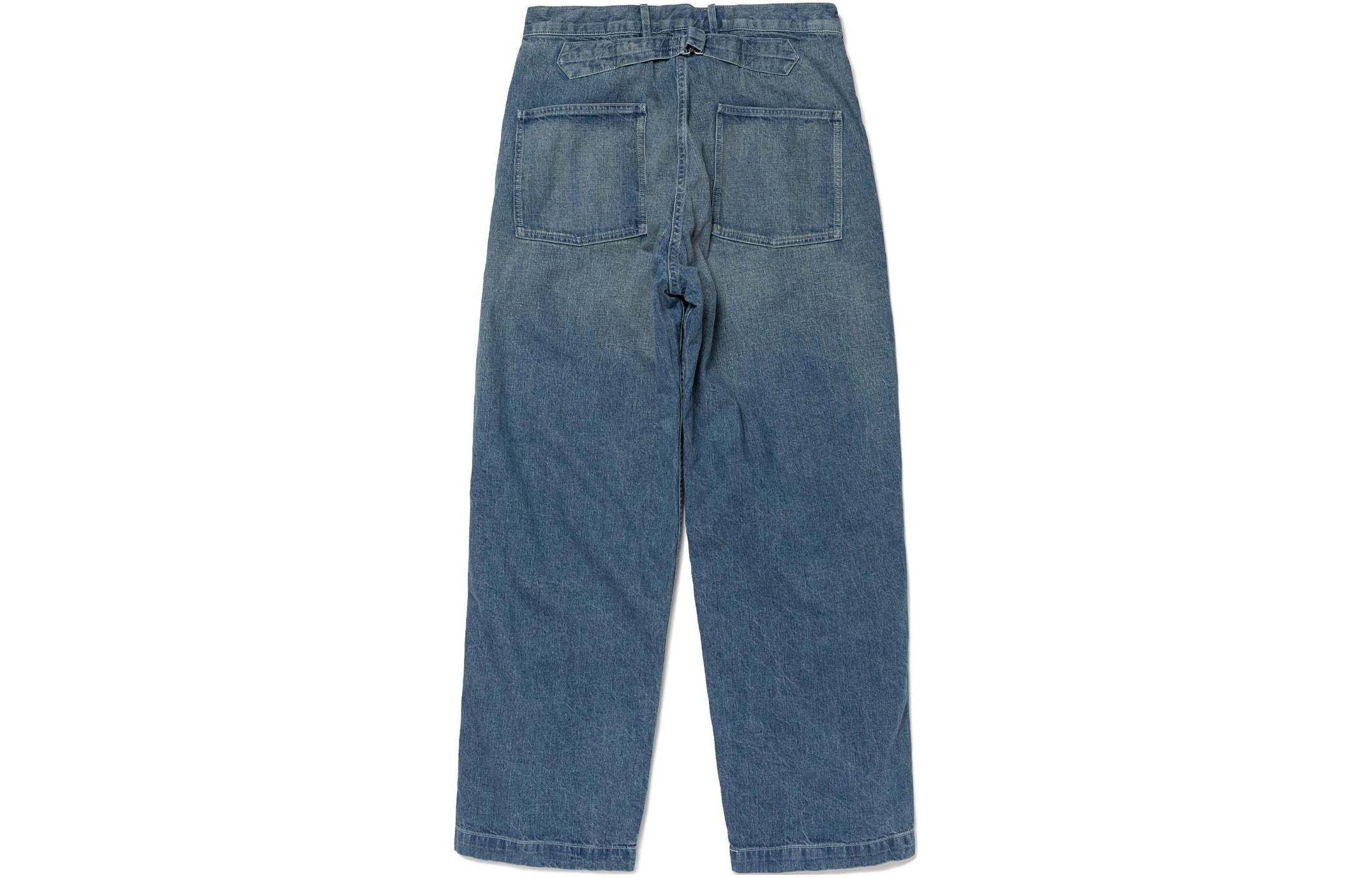 Lookbook 휴먼 메이드 SS24 릴랙스드 스트레이트 핏 멀티포켓 데님 팬츠 유니섹스 블루 HM27PT011