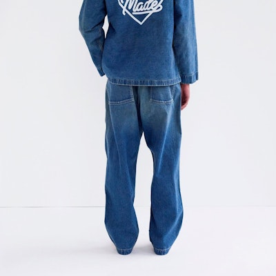 휴먼 메이드 SS24 릴랙스드 스트레이트 핏 멀티포켓 데님 팬츠 유니섹스 블루 HM27PT011 Purchase 휴먼 메이드 SS24 릴랙스드 스트레이트 핏 멀티포켓 데님 팬츠 유니섹스 블루 HM27PT011