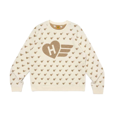HUMAN MADE SS24 Retro Heart Pattern Jacquard Knit Sweater Unisex HM27CS035