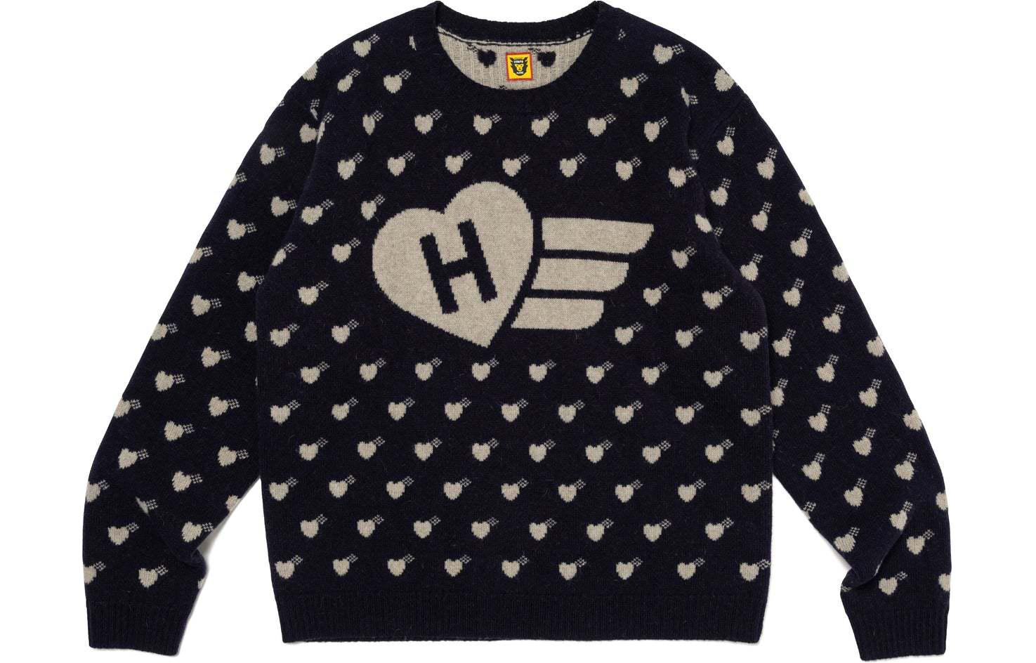 Order HUMAN MADE SS24 Sweater Rajutan Pola Hati Retro Unisex HM27CS035