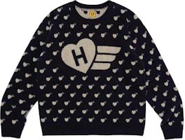 Order HUMAN MADE SS24 Retro Corak Hati Jacquard Knit Sweater Uniseks HM27CS035