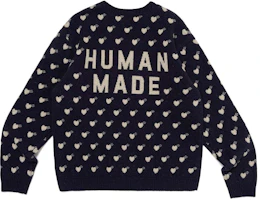 Lookbook HUMAN MADE SS24 Retro Corak Hati Jacquard Knit Sweater Uniseks HM27CS035