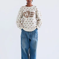 Details for HUMAN MADE SS24 Retro Corak Hati Jacquard Knit Sweater Uniseks HM27CS035