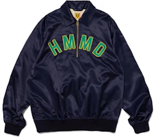 HUMAN MADE SS24 Satin Logo Half-Zip Pullover Sweatshirt Unisex. HM27SH007 HUMAN MADE SS24 Satin Logo Half-Zip Pullover Sweatshirt Unisex. HM27SH007