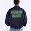 Sizing HUMAN MADE SS24 缎面Logo半拉链卫衣男女同款。 HM27SH007