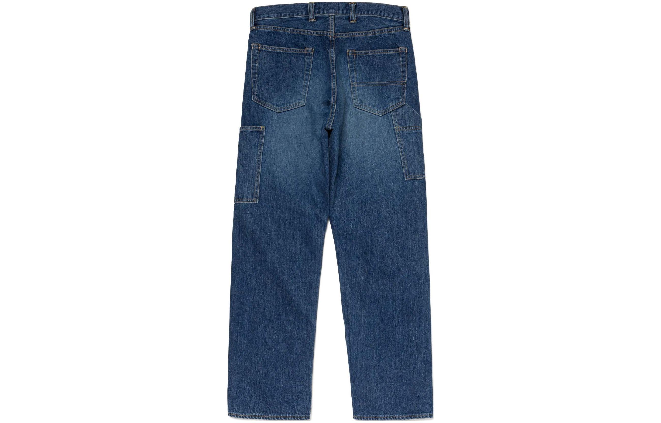 Lookbook HUMAN MADE SS24 Celana Denim Unisex Biru Multi-Pocket Straight Fit HM27PT010