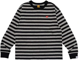 HUMAN MADE SS24 Striped Long Sleeve Pullover T-Shirt Unisex HM27CS018 HUMAN MADE SS24 Striped Long Sleeve Pullover T-Shirt Unisex HM27CS018