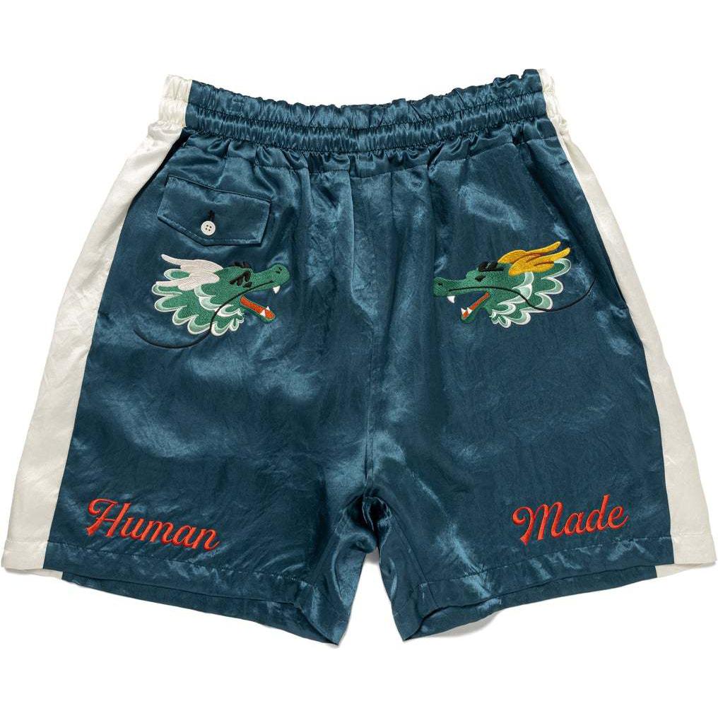 HUMAN MADE SS24 Summer Dragon Embroidery Relaxed Fit Unisex Shorts. HM27PT017